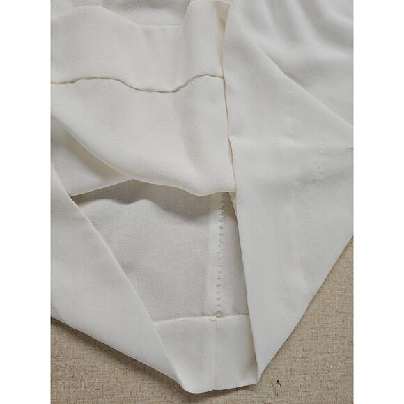 Vtg 80s Toni Petite Lace Dolman Sleeve Blouson Dress Size 8P USA Winter White - Picture 8 of 13